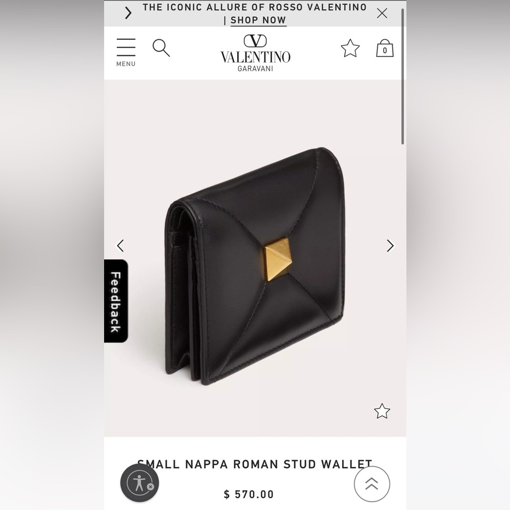 Valentino Fuscia Roman stud Wallet, limited edition. - Picture 13 of 13